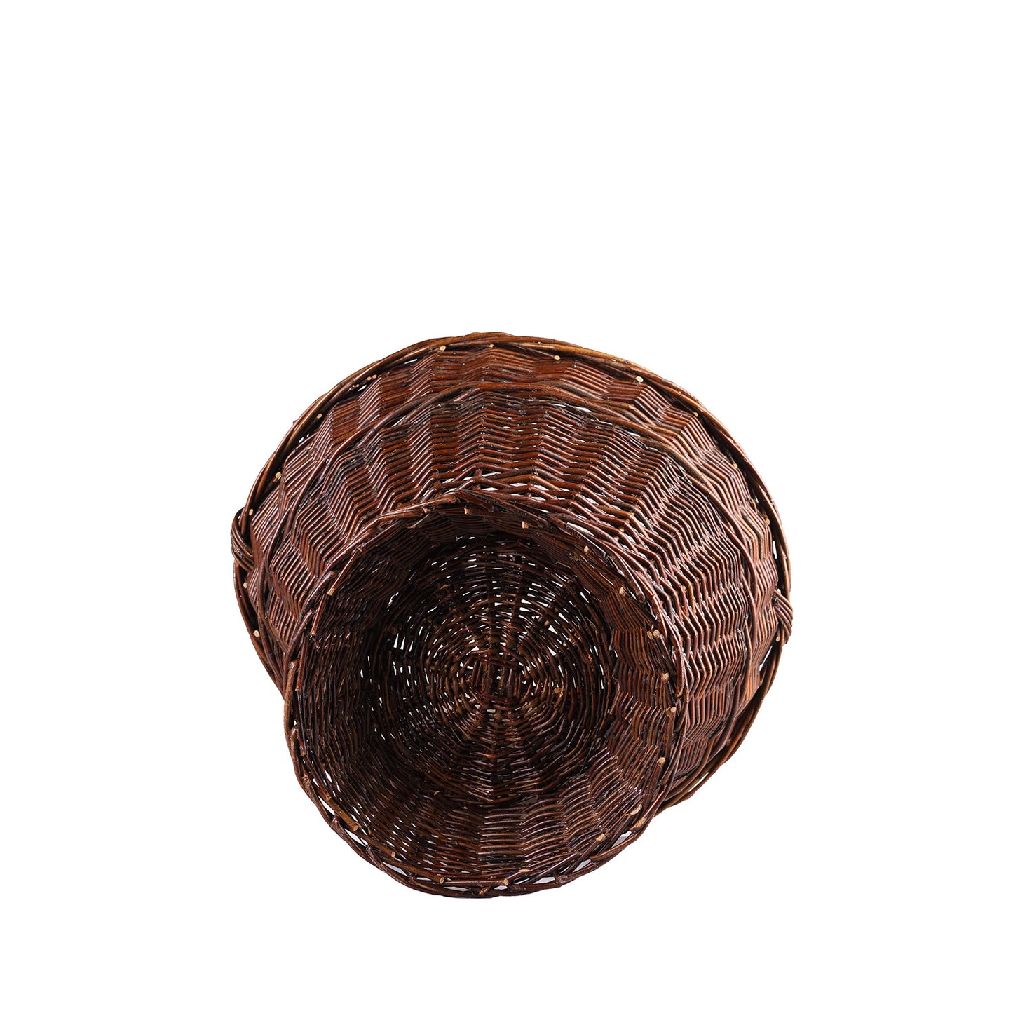 Zemira wiklinowy kosz ogrodowy na kwiaty i zioła, z rączką TheWickerStories