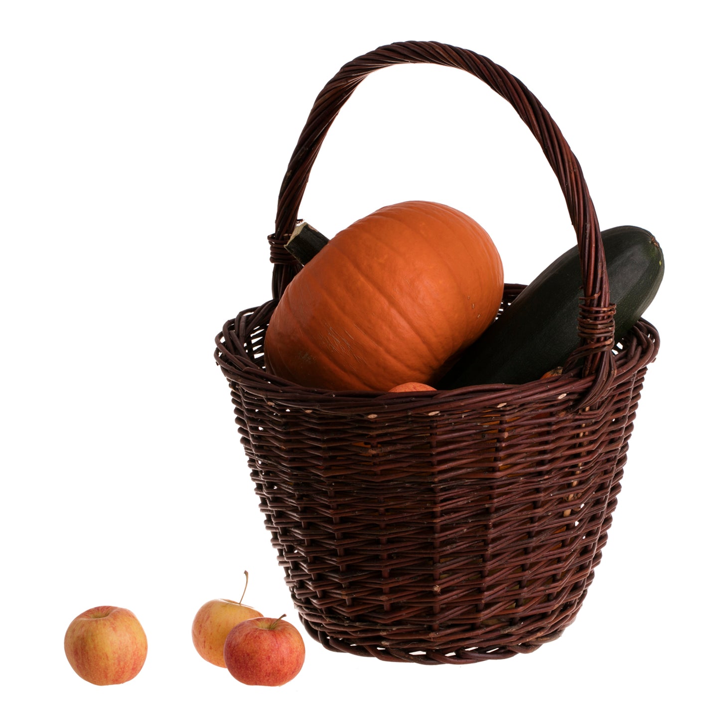 Valleria wiklinowy kosz ogrodowy na kwiaty i zbiory, z rączką TheWickerStories