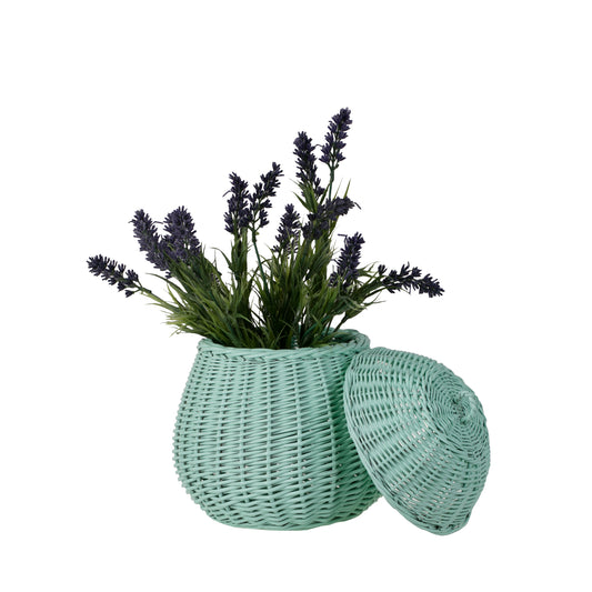 Zelveta wiklinowy koszyczek z wieczkiem TheWickerStories