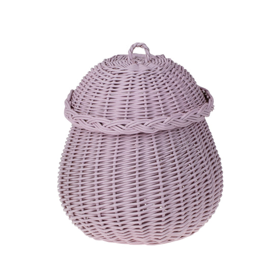 Zelveta wiklinowy pojemnik na drobiazgi do łazienki i sypialni, z pokrywą TheWickerStories