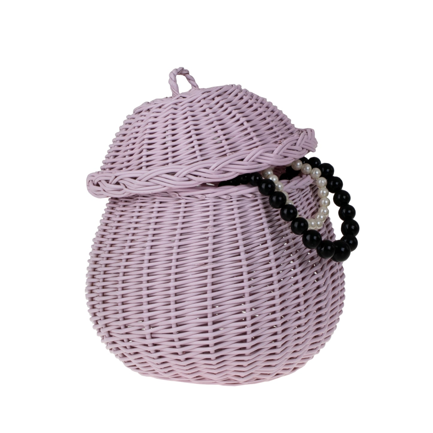 Zelveta wiklinowy pojemnik na drobiazgi do łazienki i sypialni, z pokrywą TheWickerStories