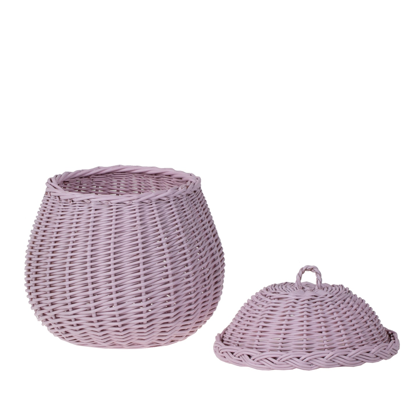 Zelveta wiklinowy pojemnik na drobiazgi do łazienki i sypialni, z pokrywą TheWickerStories