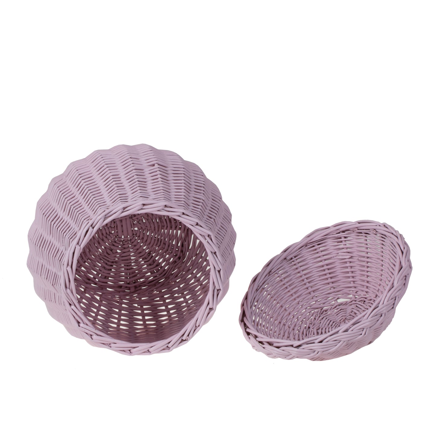 Zelveta wiklinowy pojemnik na drobiazgi do łazienki i sypialni, z pokrywą TheWickerStories