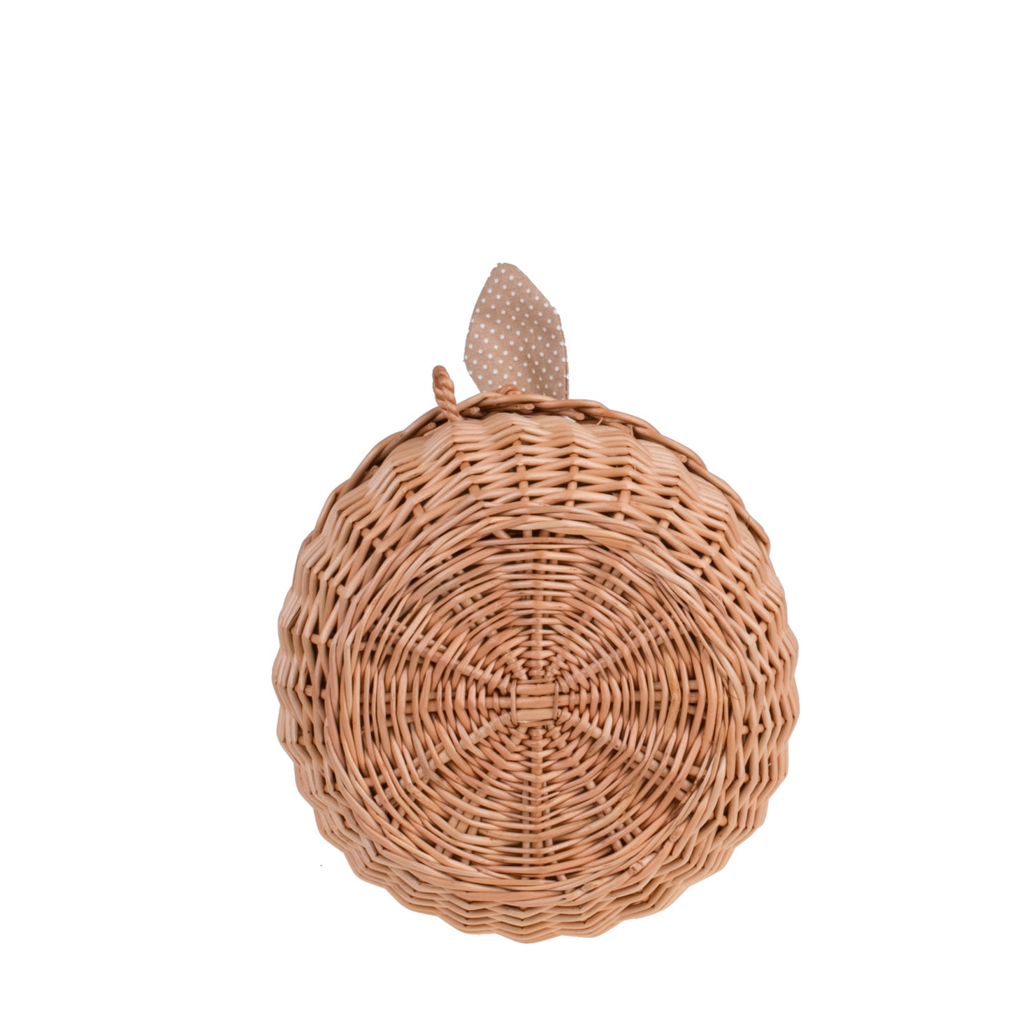 Zethina wiklinowy koszyczek z beżowym obszyciem, pokrywą i zamknięciem TheWickerStories