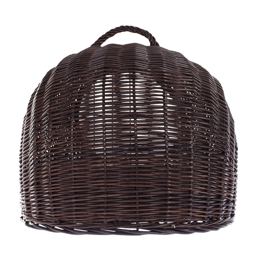 Tactus wiklinowy kosz dla zwierząt z brązową poduszką, kratką i zamknięciem TheWickerStories
