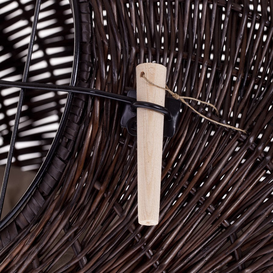 Tactus wiklinowy kosz dla zwierząt z brązową poduszką, kratką i zamknięciem TheWickerStories