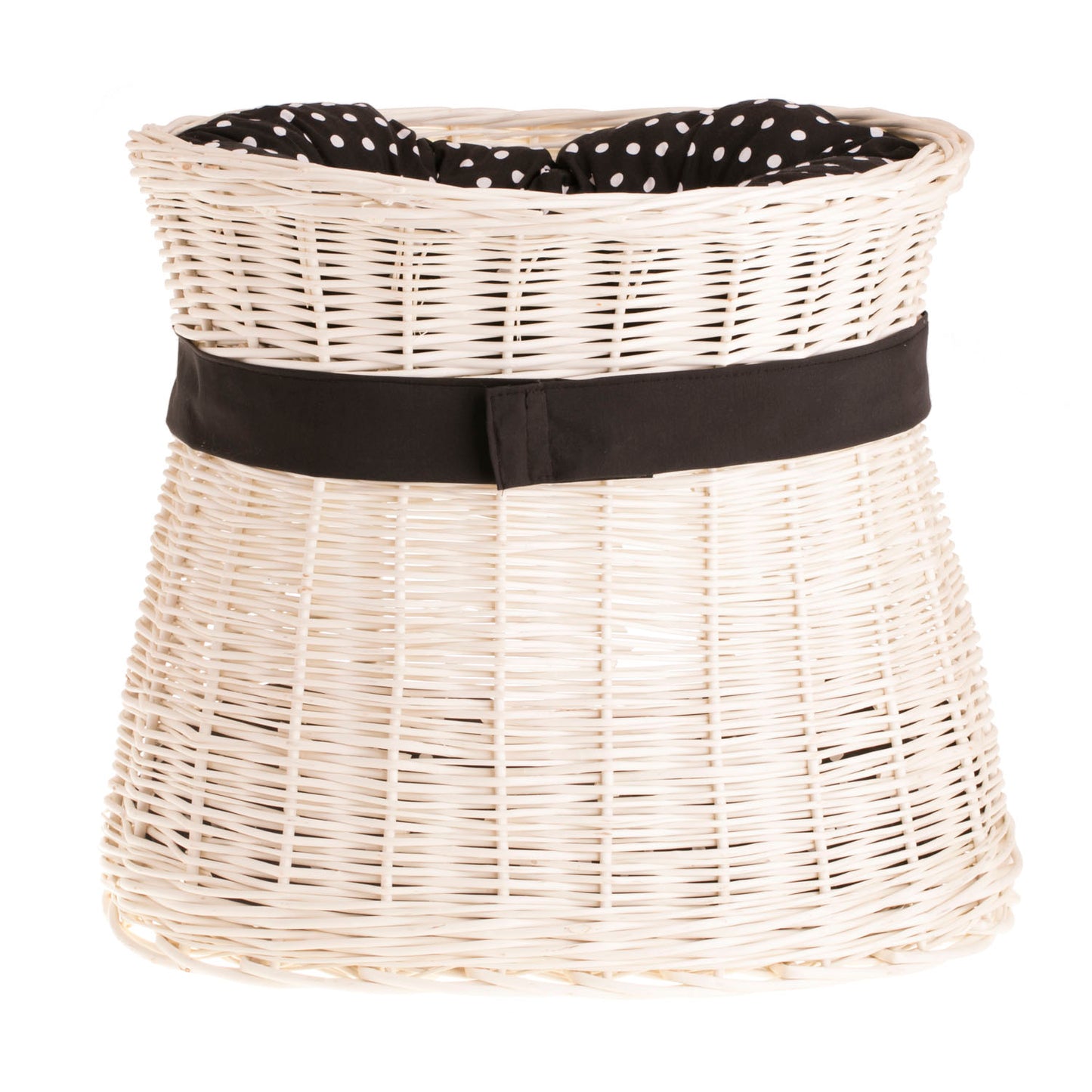 Erif wiklinowy domek dla kota z dwoma poziomami, z poduszkami i kokardą TheWickerStories