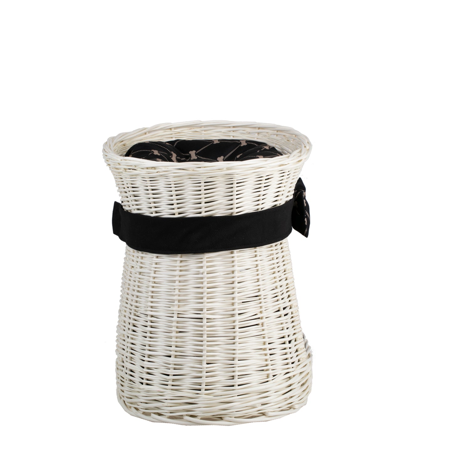 Erif wiklinowy domek dla kota z poduszkami i kokardą, dwie kondygnacje TheWickerStories