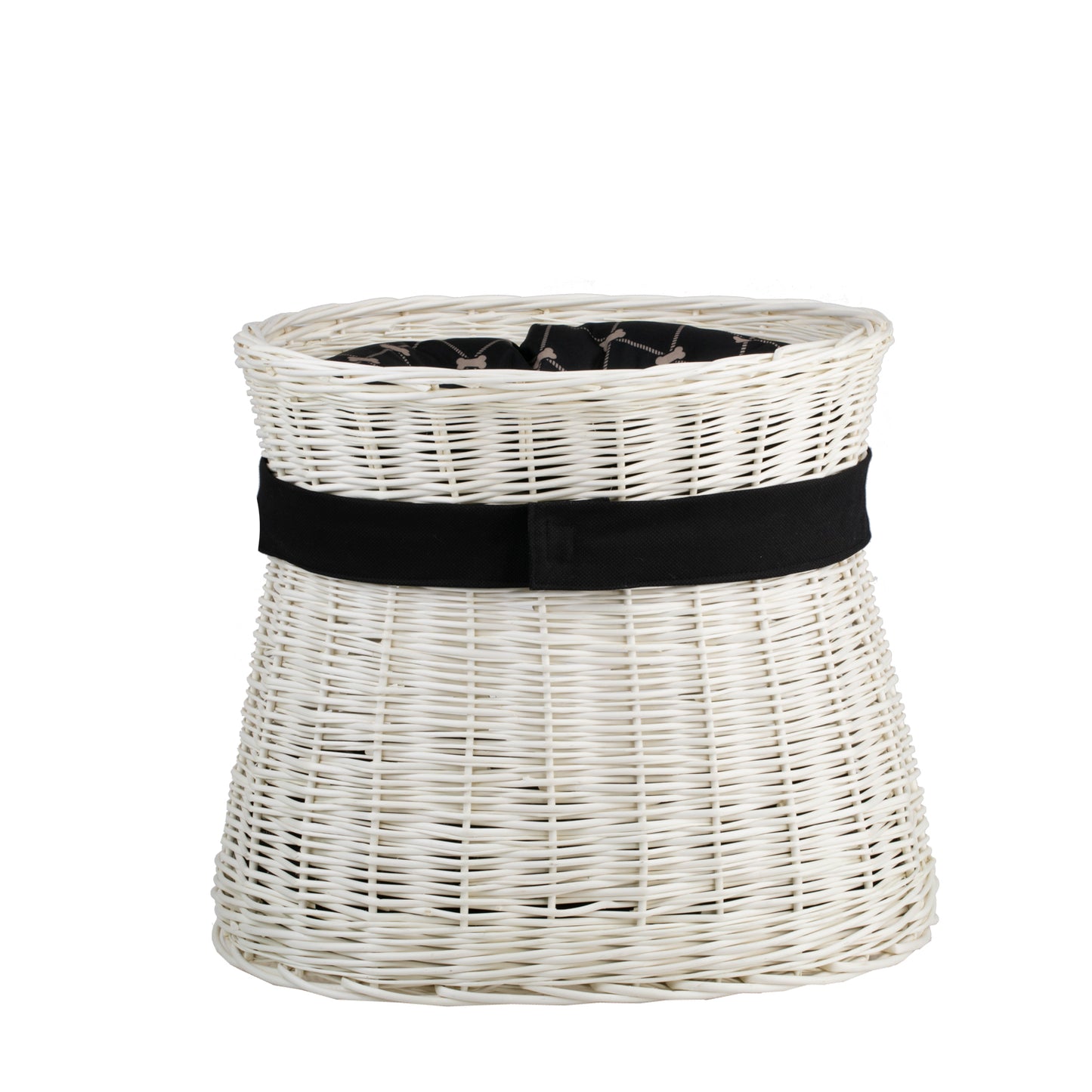 Erif wiklinowy domek dla kota z poduszkami i kokardą, dwie kondygnacje TheWickerStories