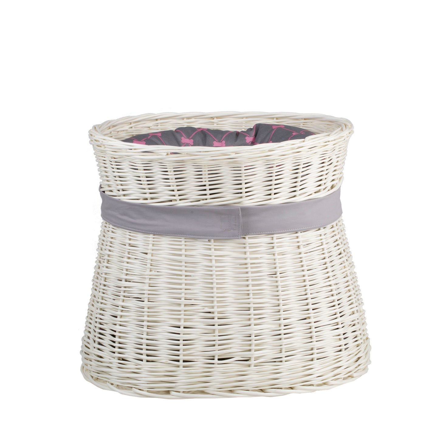 Erif wiklinowy domek dla kota z poduszkami i kokardą, dwupoziomowy TheWickerStories