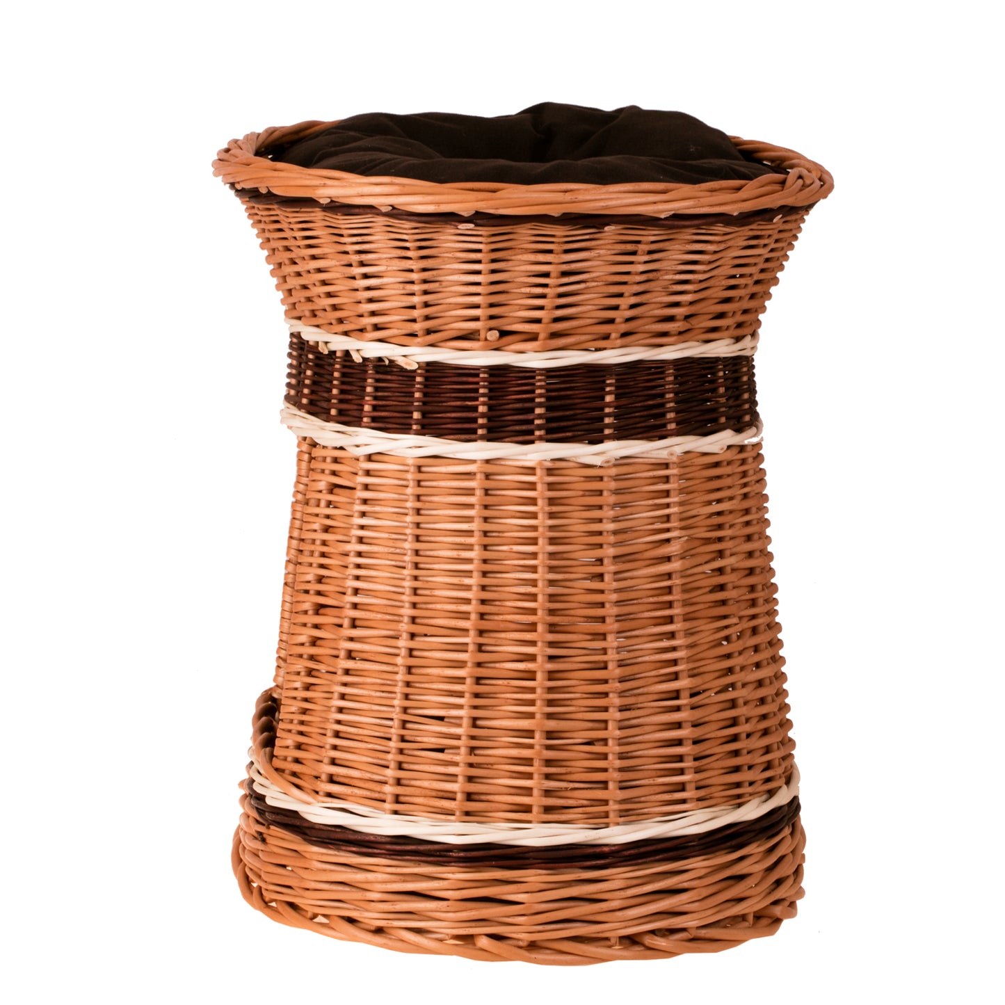 Erif wiklinowy domek dla kota i małego psa z dwoma poduszkami TheWickerStories