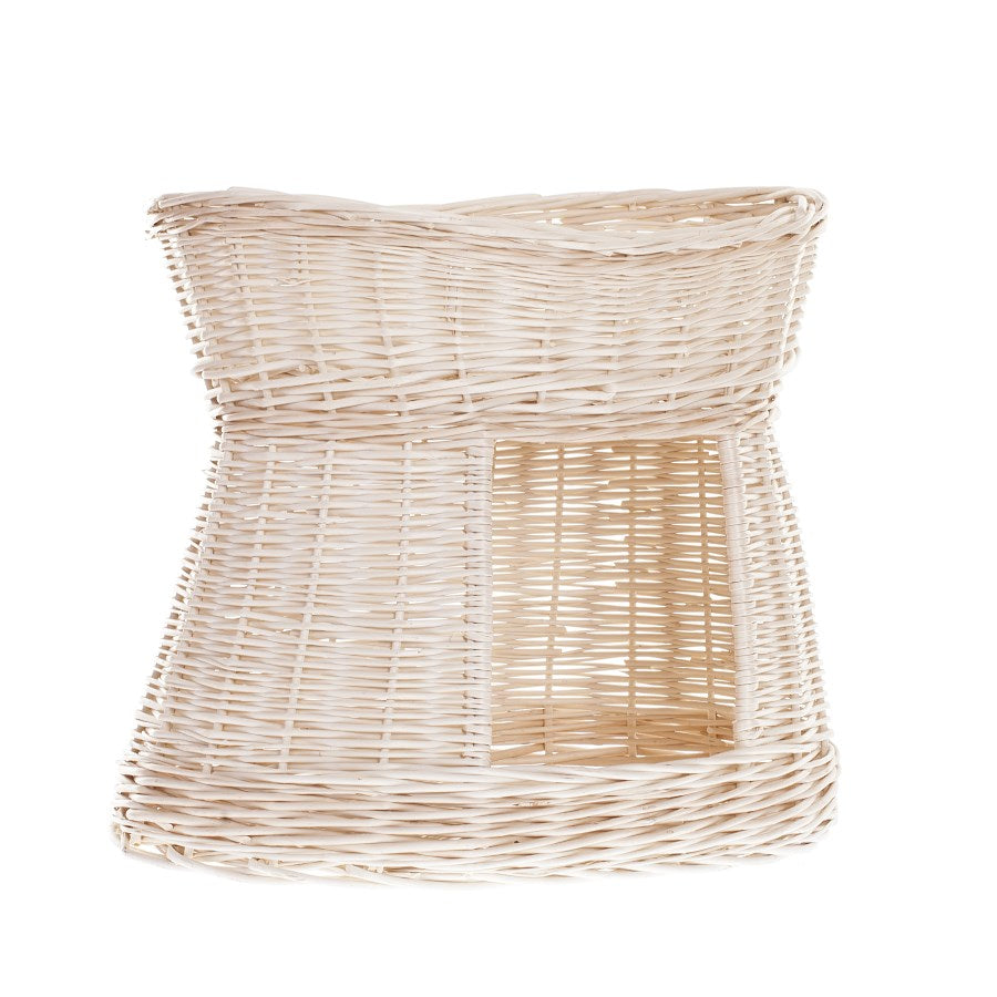 Erif wiklinowy domek dla kota z dwiema kondygnacjami TheWickerStories