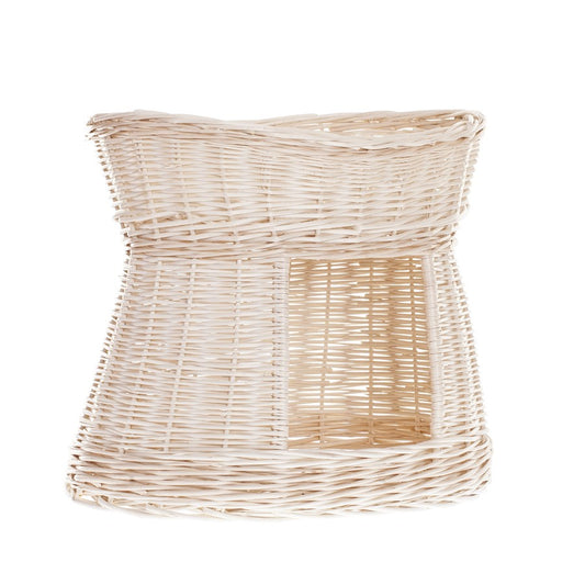 Erif wiklinowy domek dla kota z dwiema kondygnacjami TheWickerStories