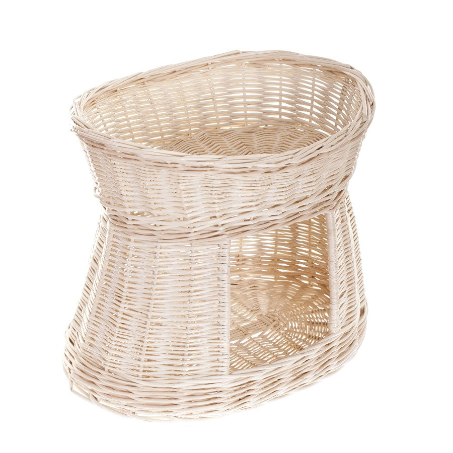 Erif wiklinowy domek dla kota z dwiema kondygnacjami TheWickerStories