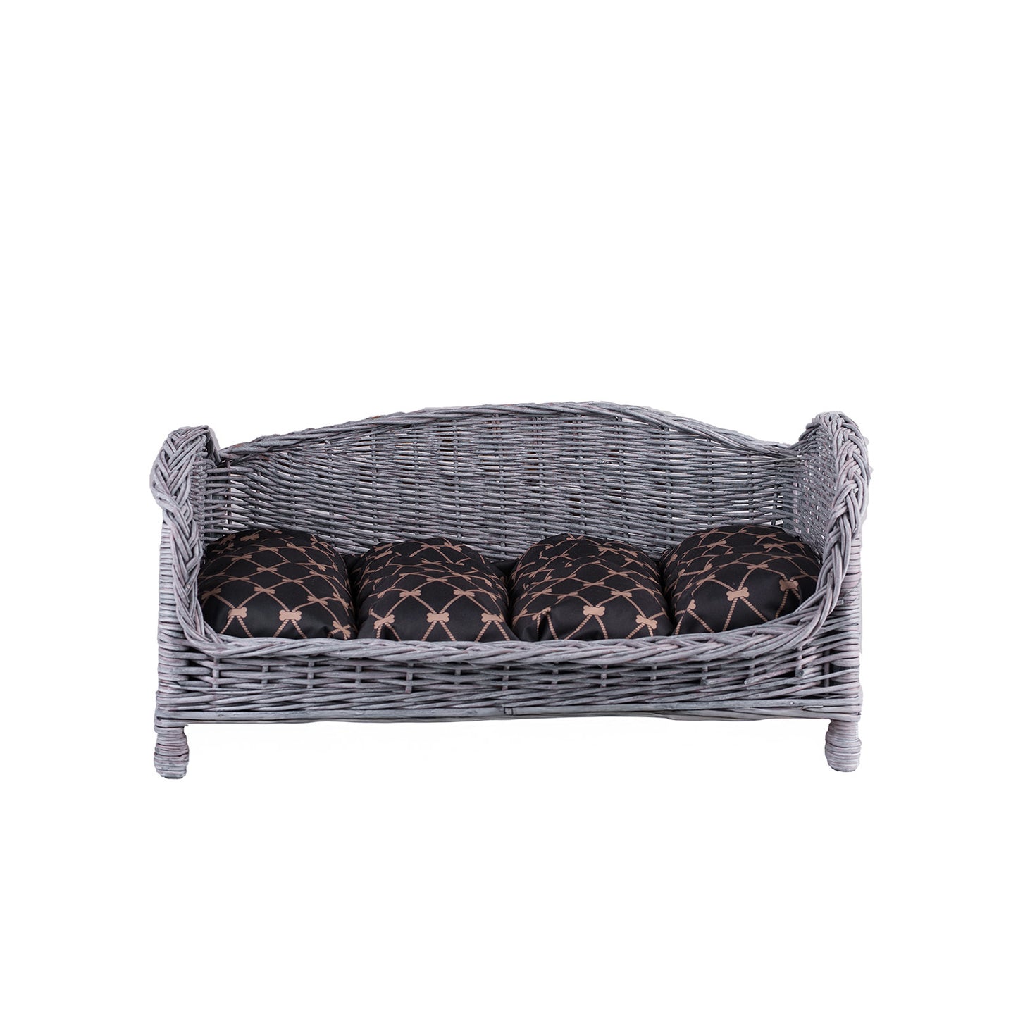 Erivia wiklinowy kosz dla psa i kota z poduszką TheWickerStories