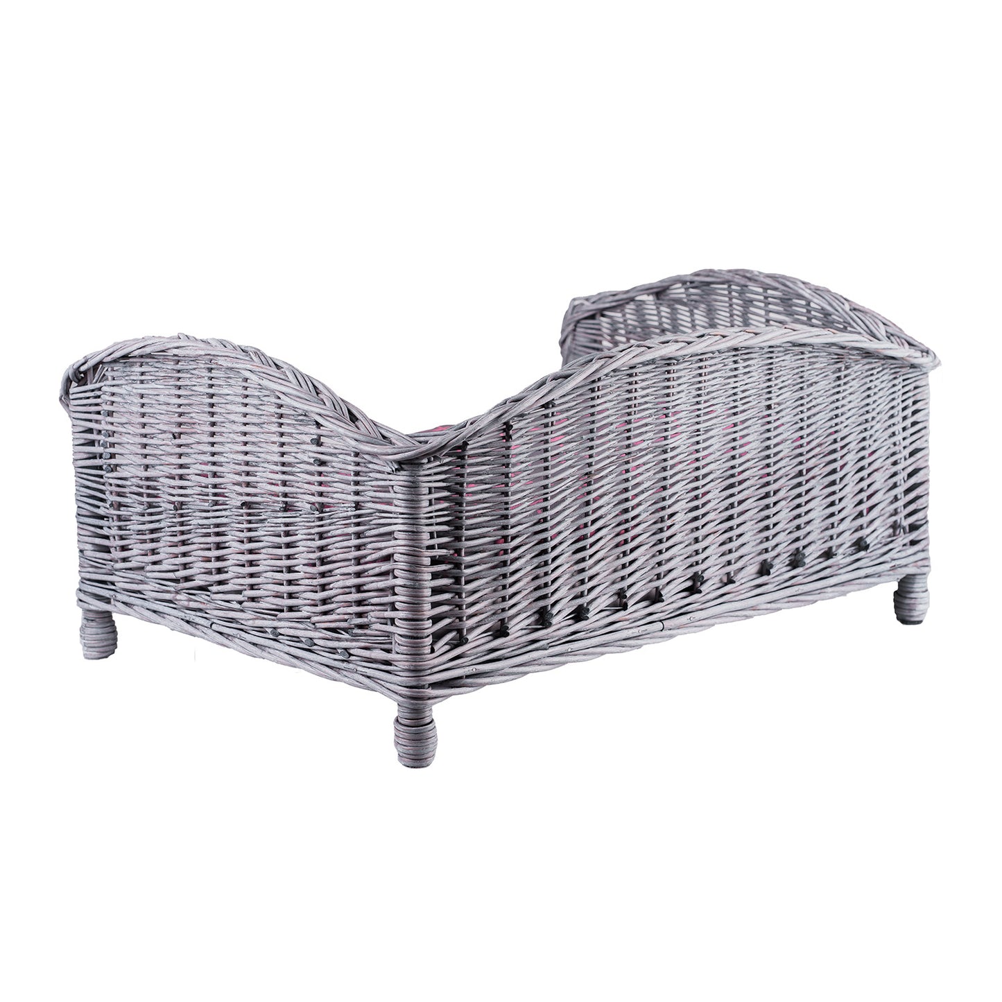 Erivia wiklinowy kosz-legowisko dla psa i kota z poduszką TheWickerStories