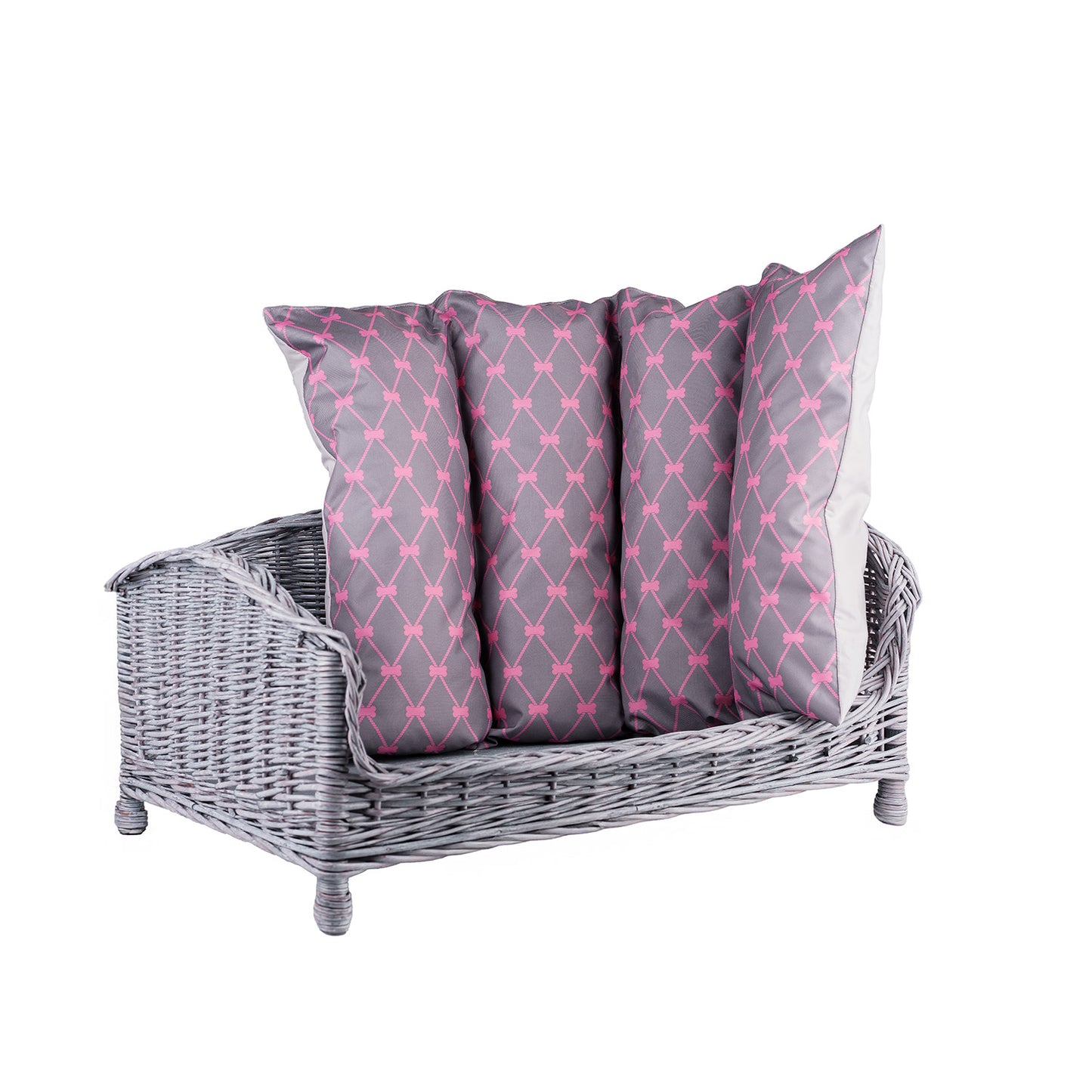 Erivia wiklinowy kosz-legowisko dla psa i kota z poduszką TheWickerStories