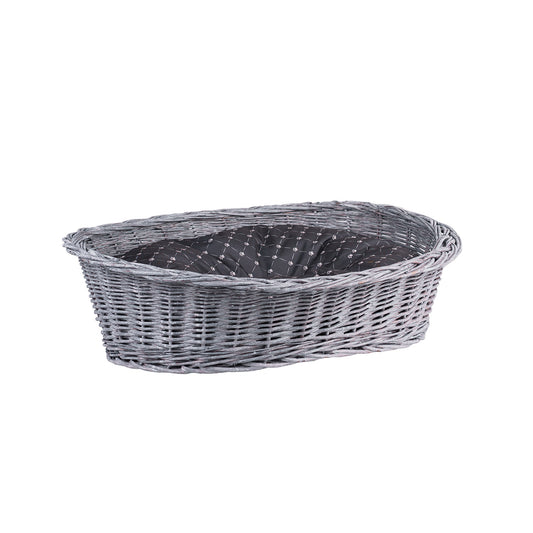 Enovia wiklinowy kosz dla psa i kota z poduszką TheWickerStories