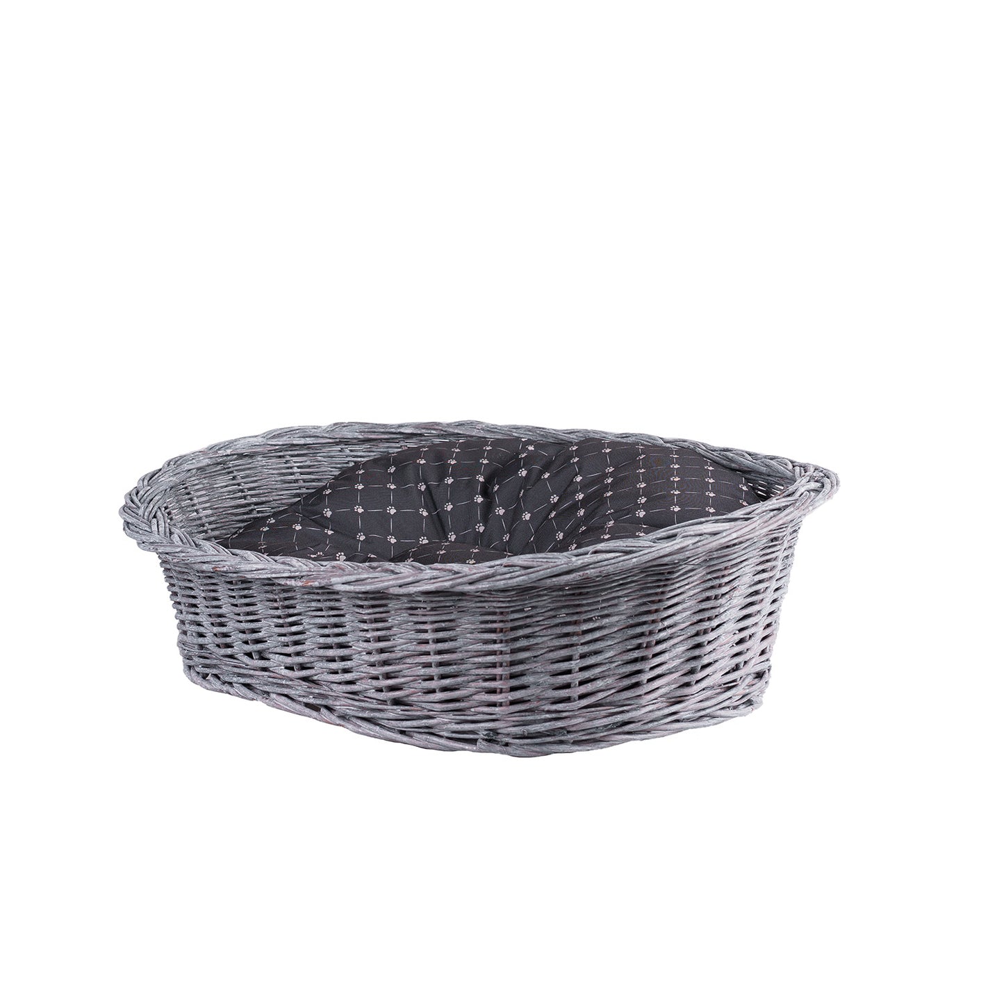 Enovia wiklinowy kosz dla psa i kota z poduszką TheWickerStories