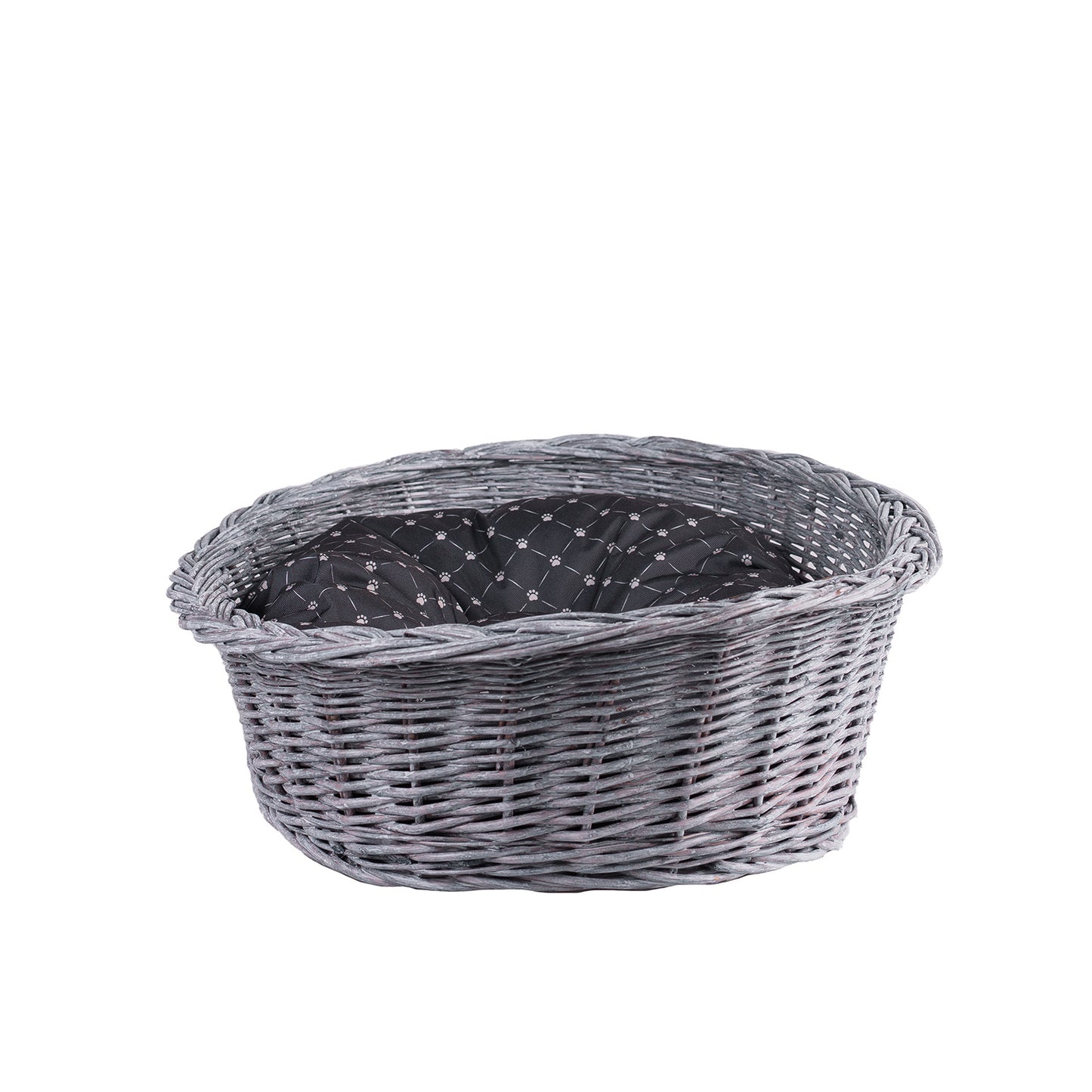 Enovia wiklinowy kosz dla psa i kota z poduszką TheWickerStories