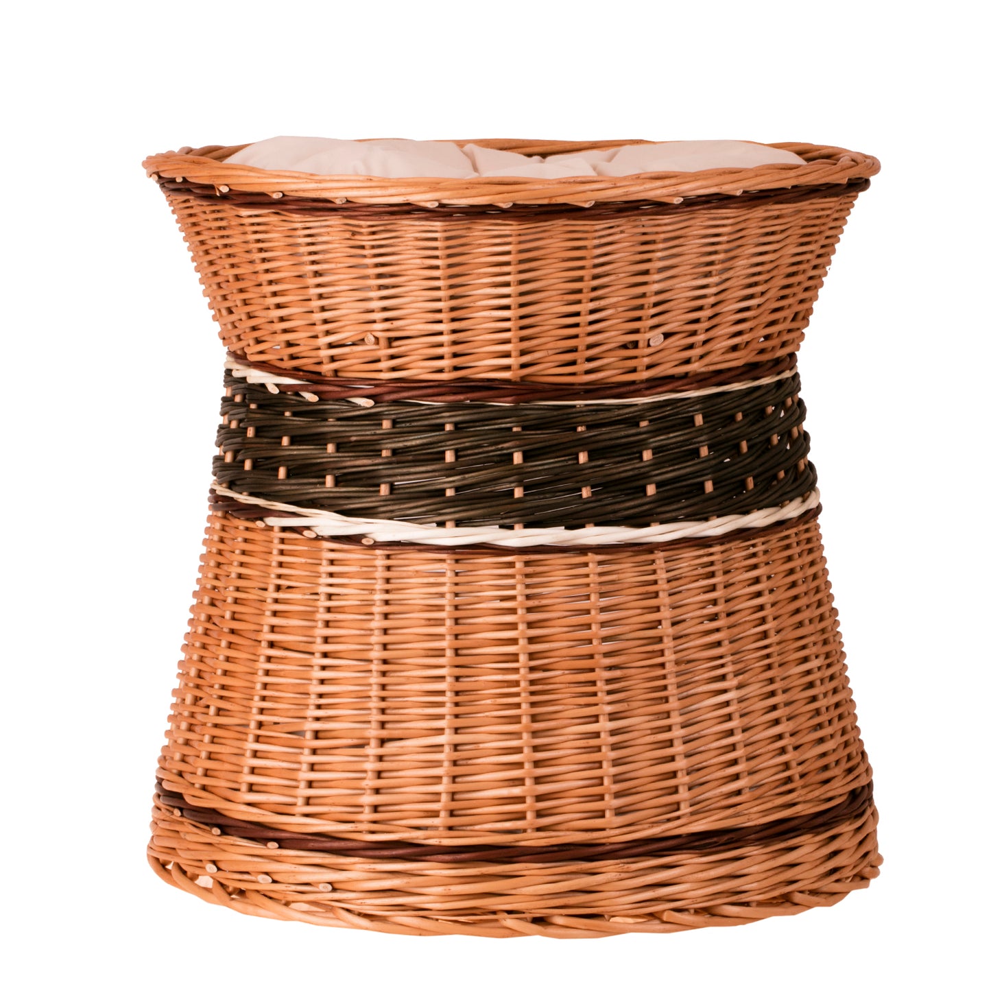 Eralis wiklinowy domek dla kota i małego psa z dwoma poziomami, z poduszkami TheWickerStories