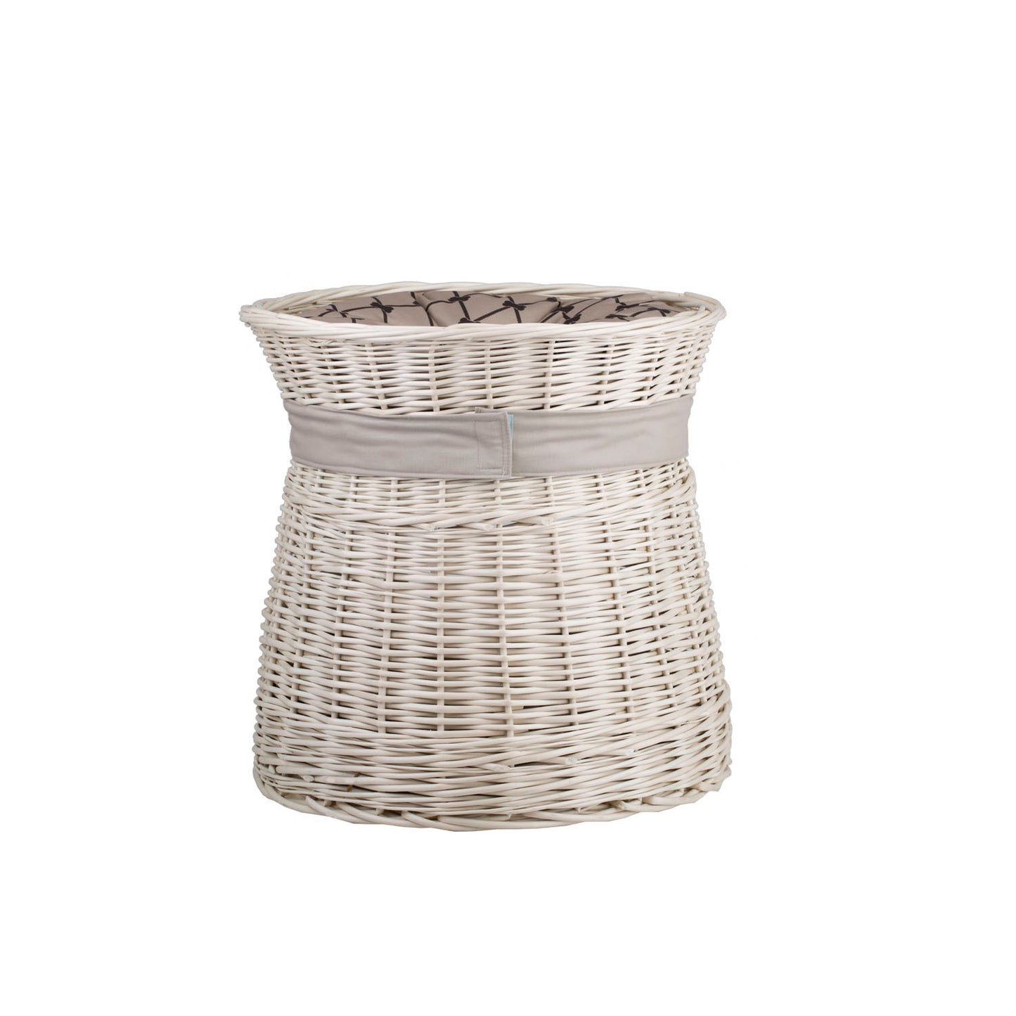 Eralis wiklinowy domek dla kota z kremowym obszyciem, dwie poduszki i kokarda TheWickerStories