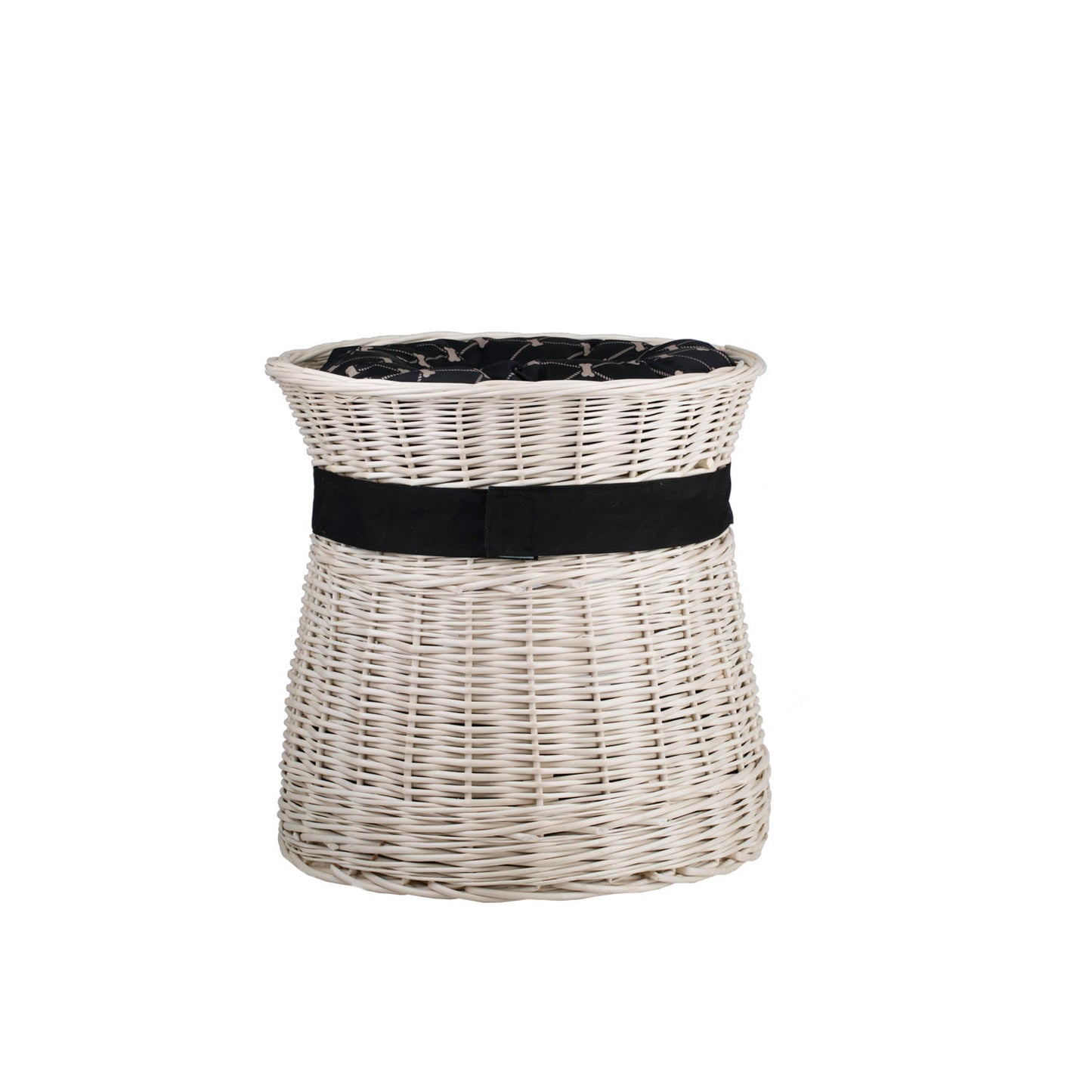 Eralis wiklinowy domek dla kota dwupoziomowy, z dwiema poduszkami i kokardą TheWickerStories