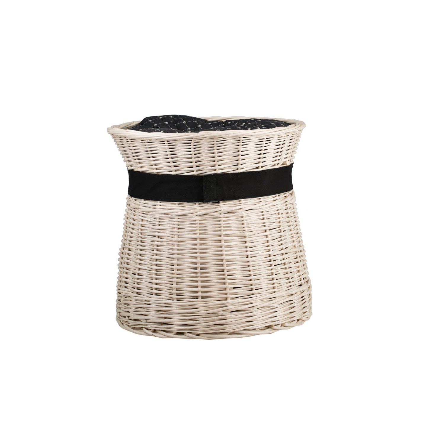 Eralis wiklinowy domek dla kota z poduszkami i kokardą, dwie kondygnacje TheWickerStories