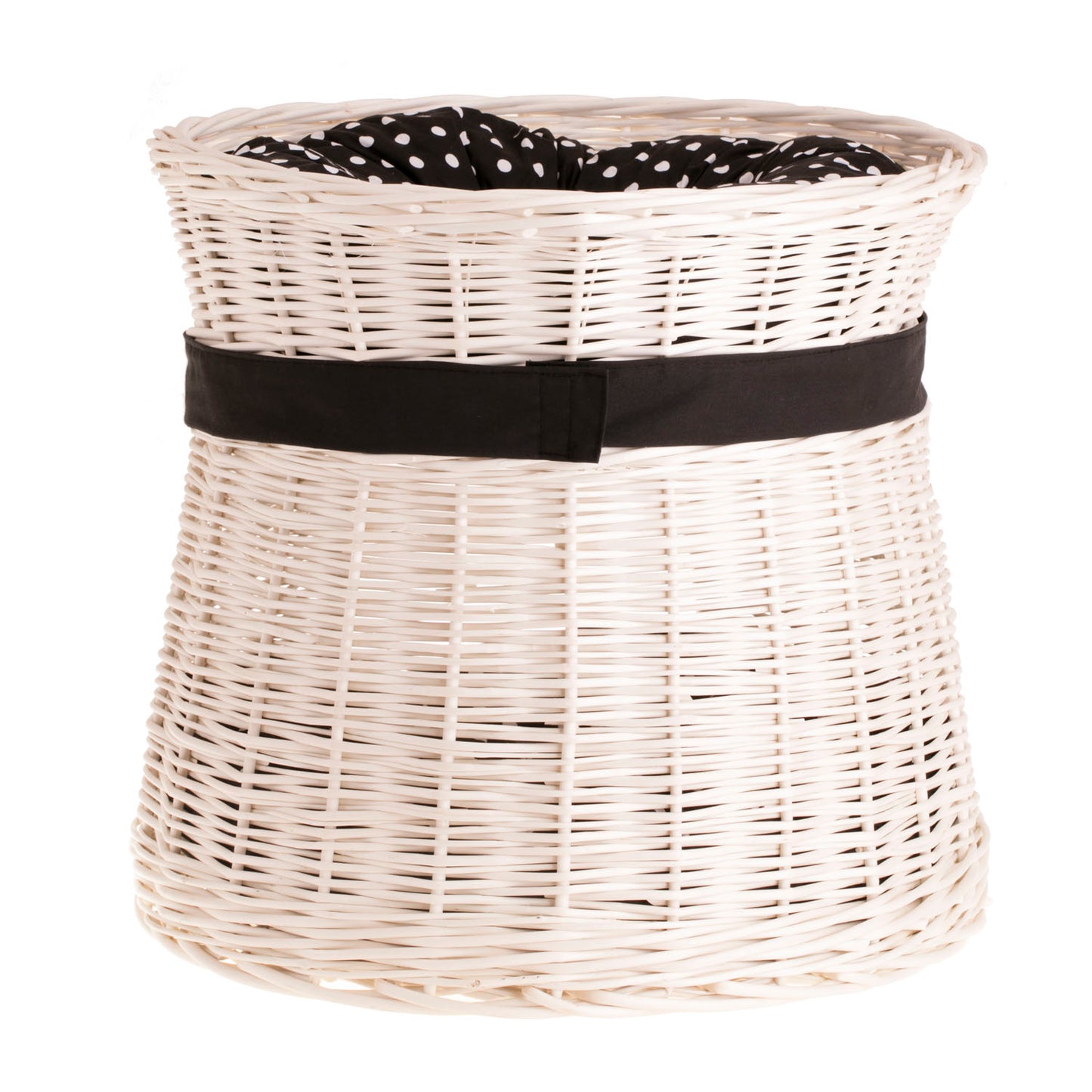 Eralis wiklinowy kosz dla kota dwupoziomowy, z poduszkami i kokardą TheWickerStories