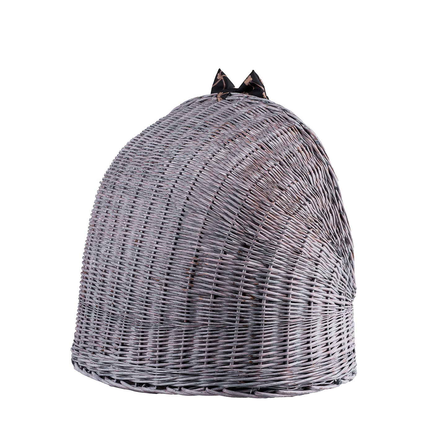 Elarion wiklinowy domek dla kota i małego psa z poduszką TheWickerStories