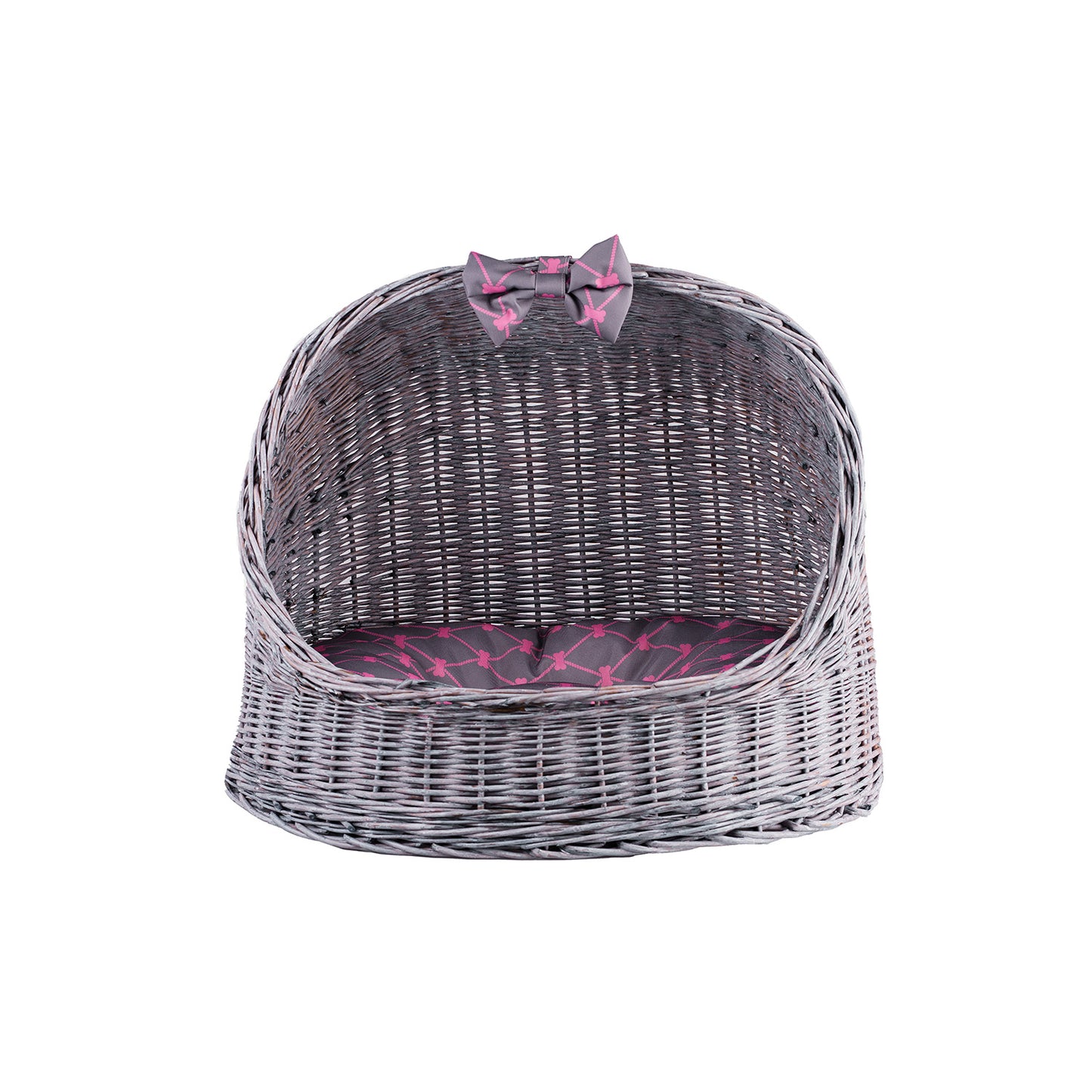 Elarion wiklinowy domek dla kota i małego psa, z poduszką TheWickerStories