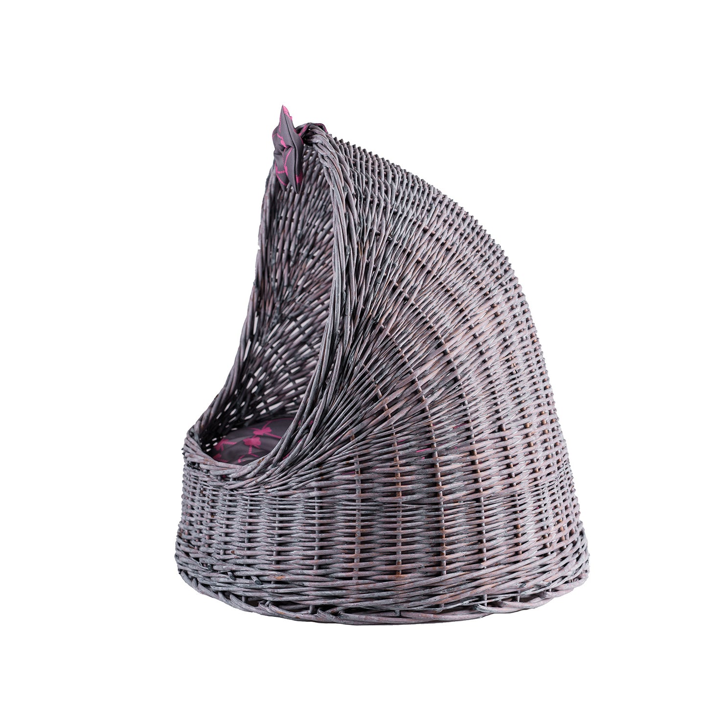 Elarion wiklinowy domek dla kota i małego psa, z poduszką TheWickerStories