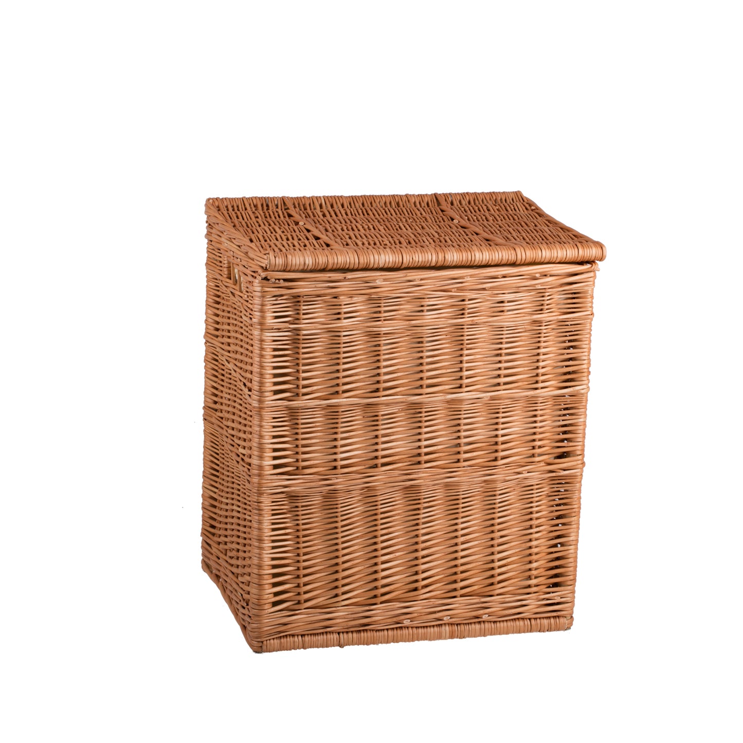 Ardea wiklinowy kosz na pranie z beżowym obszyciem i wiekiem TheWickerStories