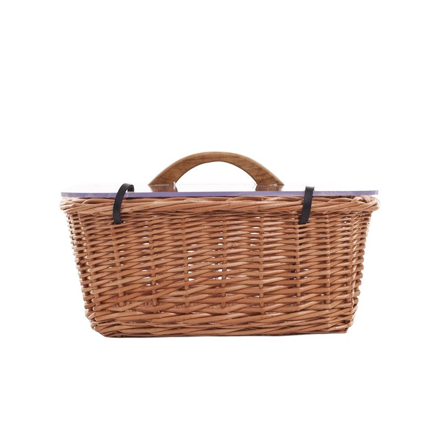 Laro wiklinowy koszyczek na pieczywo z pokrywką TheWickerStories