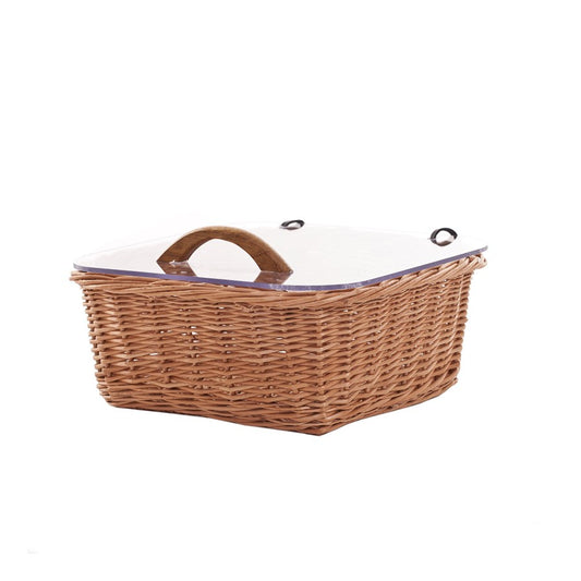 Laro wiklinowy koszyczek na pieczywo z pokrywką TheWickerStories