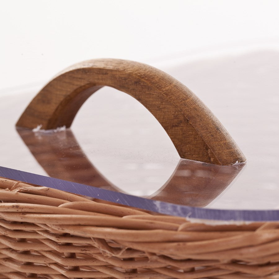 Laro wiklinowy koszyczek na pieczywo z pokrywką TheWickerStories