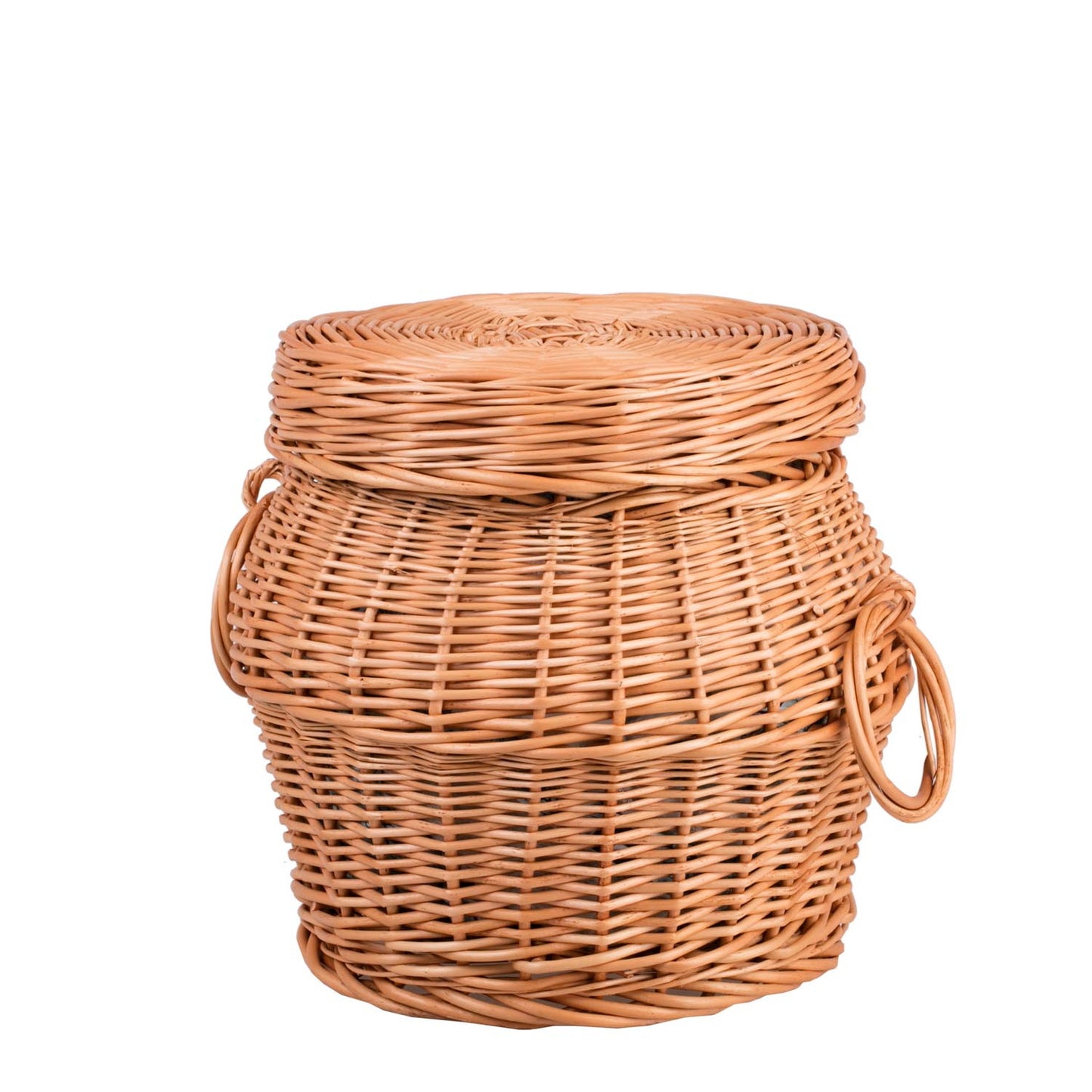 Marlis wiklinowy kosz na pranie z pokrywą i uchwytami TheWickerStories