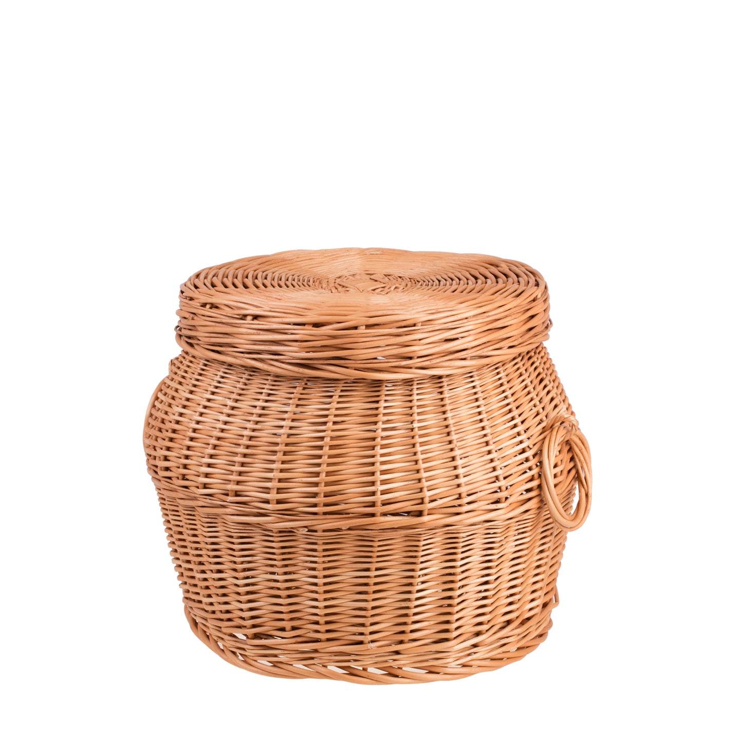 Marlis wiklinowy kosz na pranie z pokrywą i uchwytami TheWickerStories