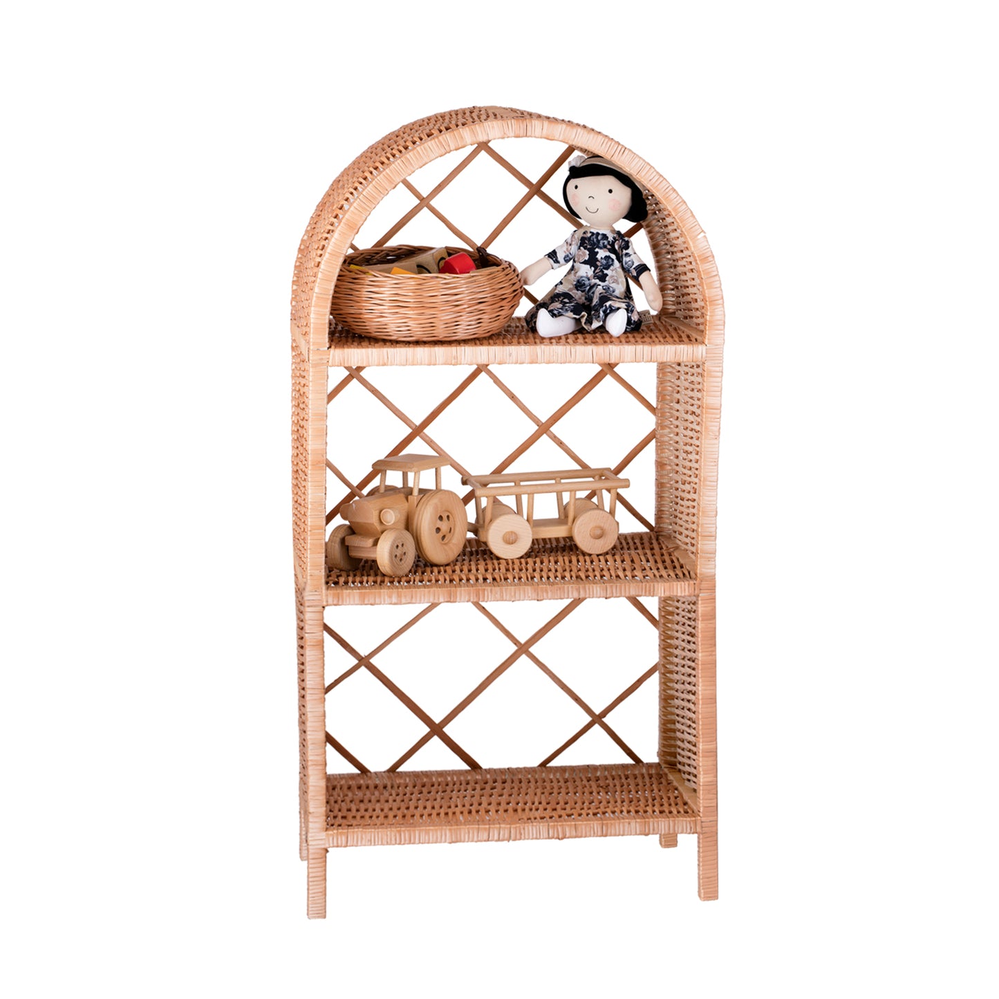 Camellia wiklinowa szafka z półkami TheWickerStories