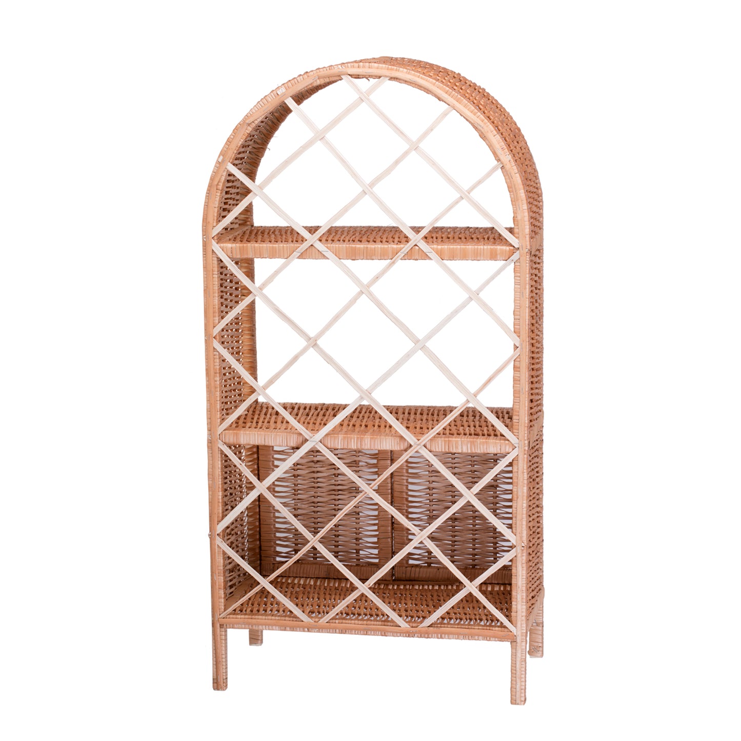 Camellia wiklinowa szafka z półkami i drzwiami TheWickerStories