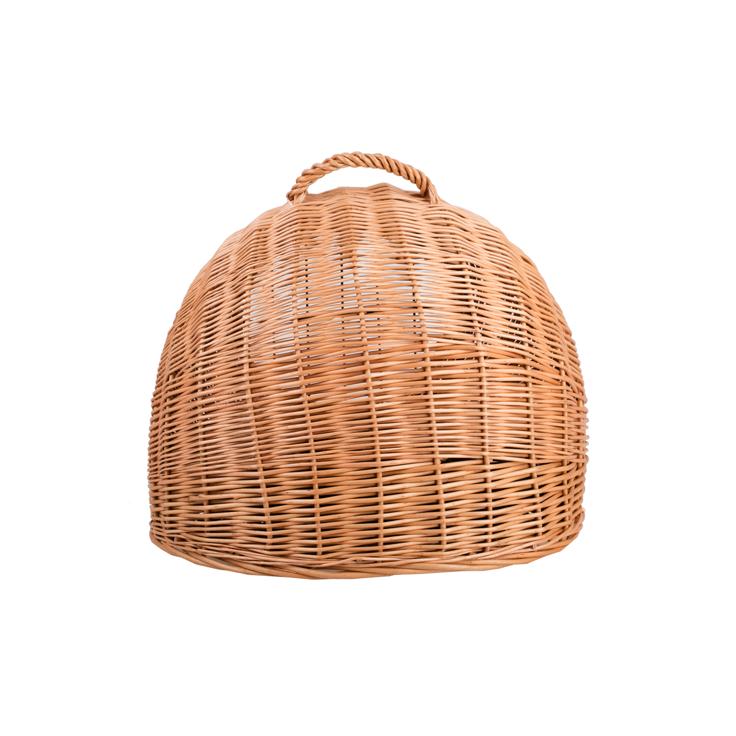 Tactus wiklinowy domek dla kota z poduszką, uchwytem i drzwiczkami TheWickerStories