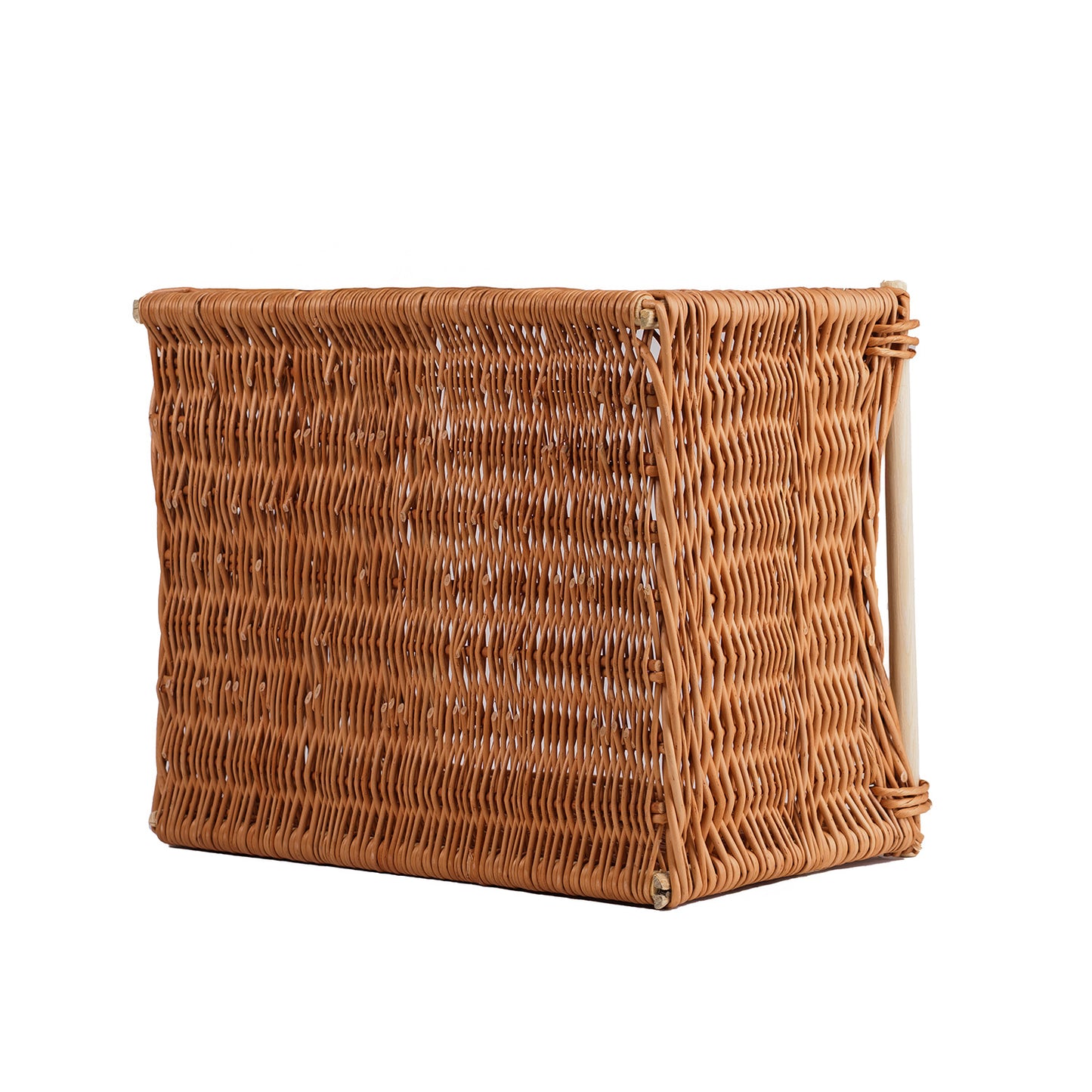 Falor wiklinowy kosz do przechowywania i transportu z drewnianymi uchwytami TheWickerStories