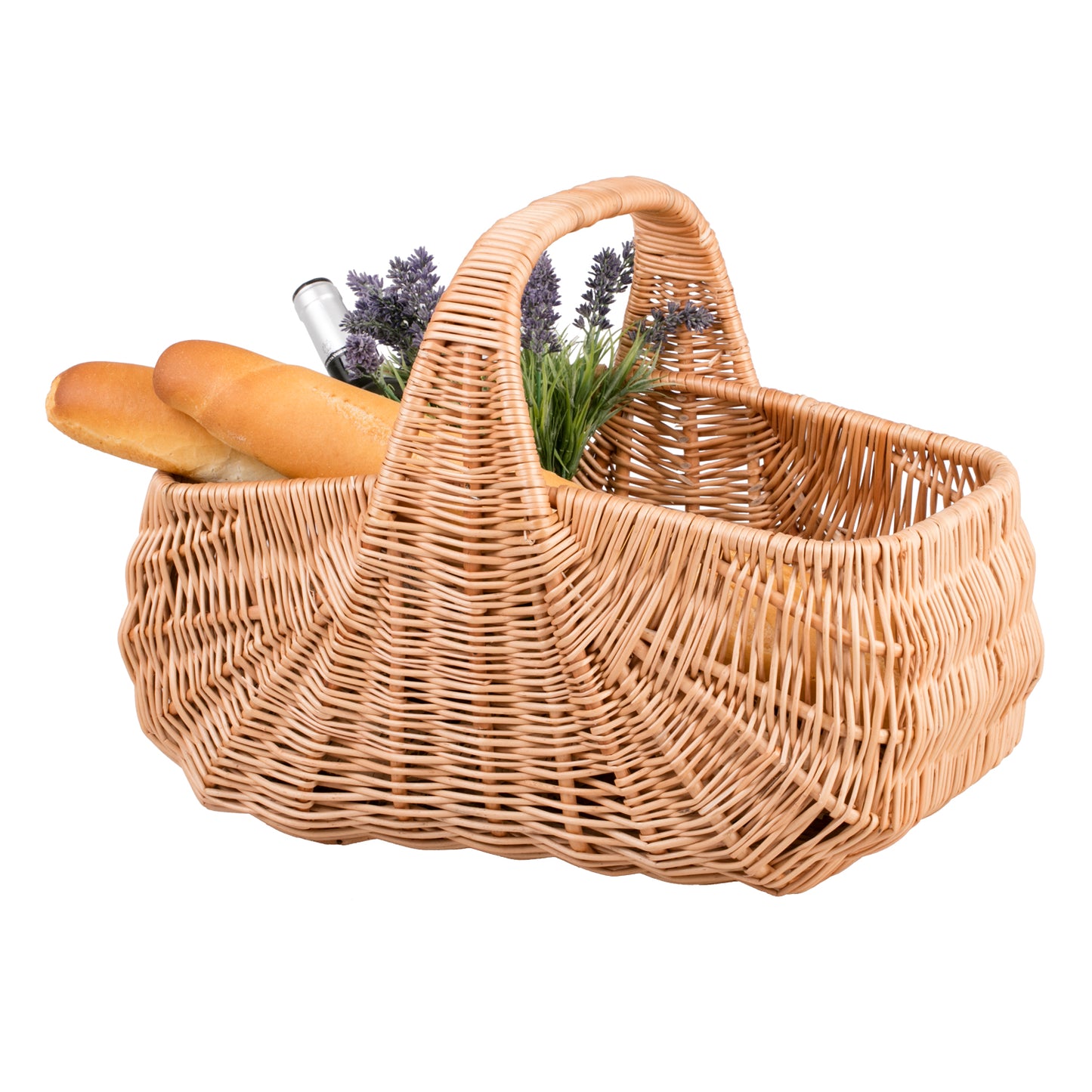 Werawia wiklinowy kosz na zakupy z rączką TheWickerStories