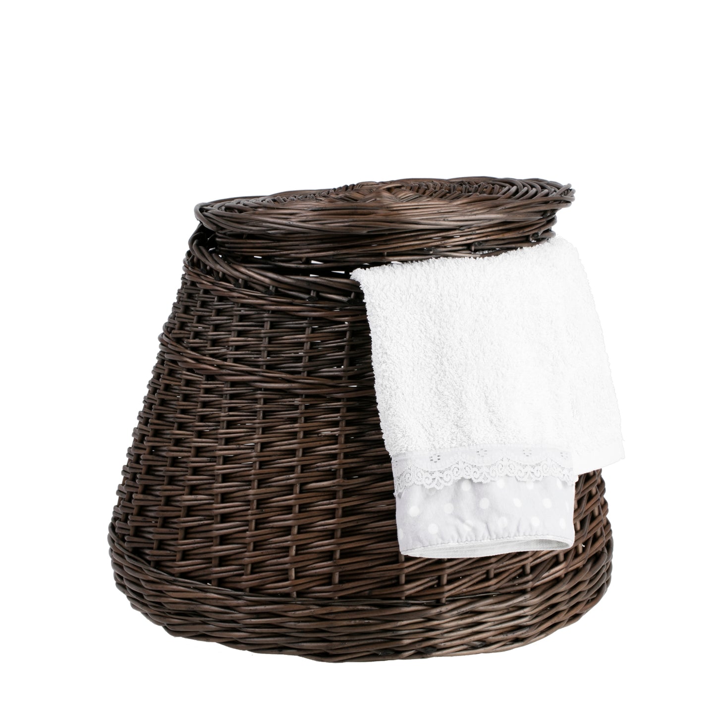 Mirell wiklinowy kosz na pranie i zabawki z pokrywą TheWickerStories