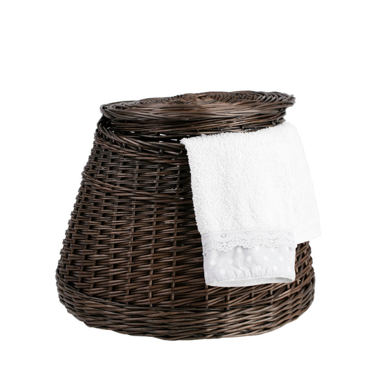 Mirell wiklinowy kosz na pranie i zabawki z pokrywą TheWickerStories