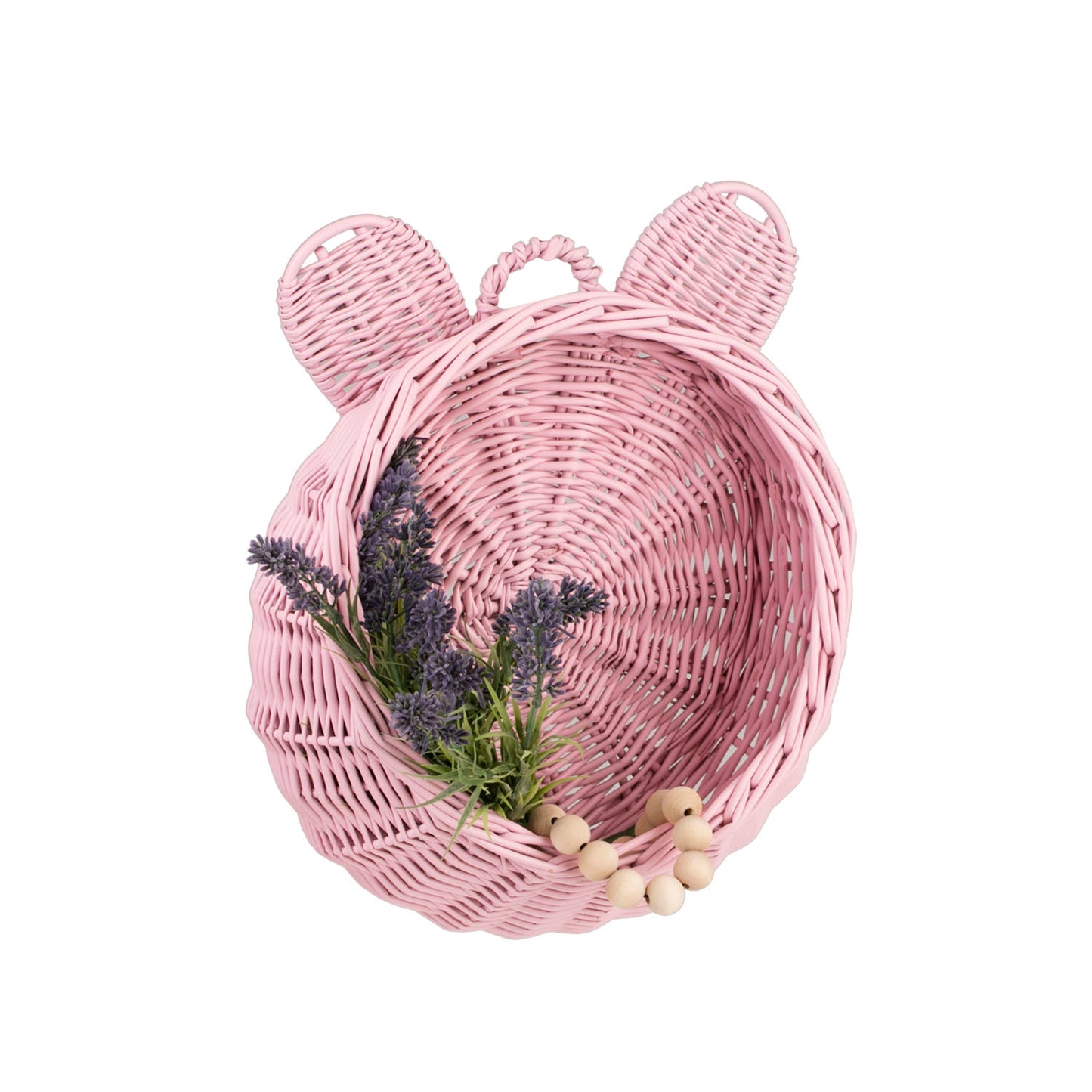 Zanoria wiklinowy kosz do przechowywania do pokoju dziecięcego, do zawieszenia, z uchwytem TheWickerStories