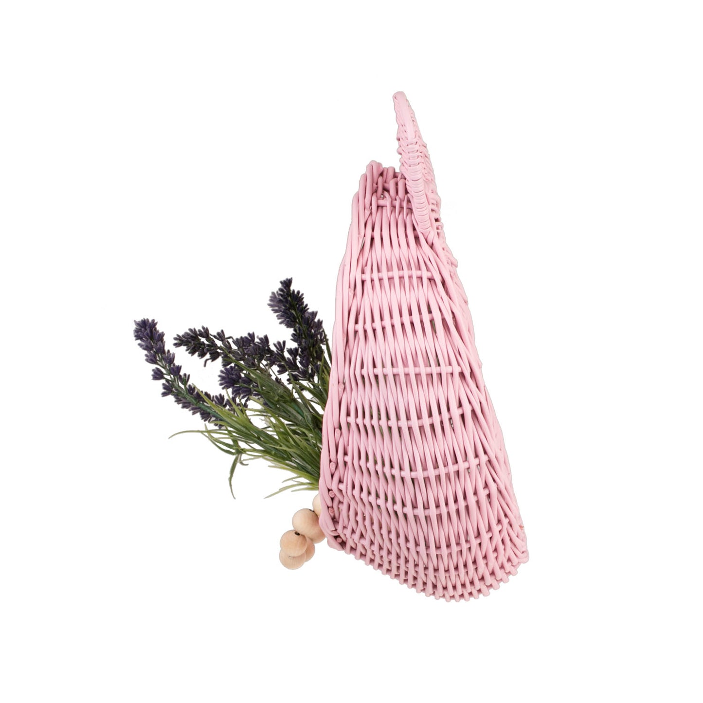 Zanoria wiklinowy kosz do przechowywania do pokoju dziecięcego, do zawieszenia, z uchwytem TheWickerStories