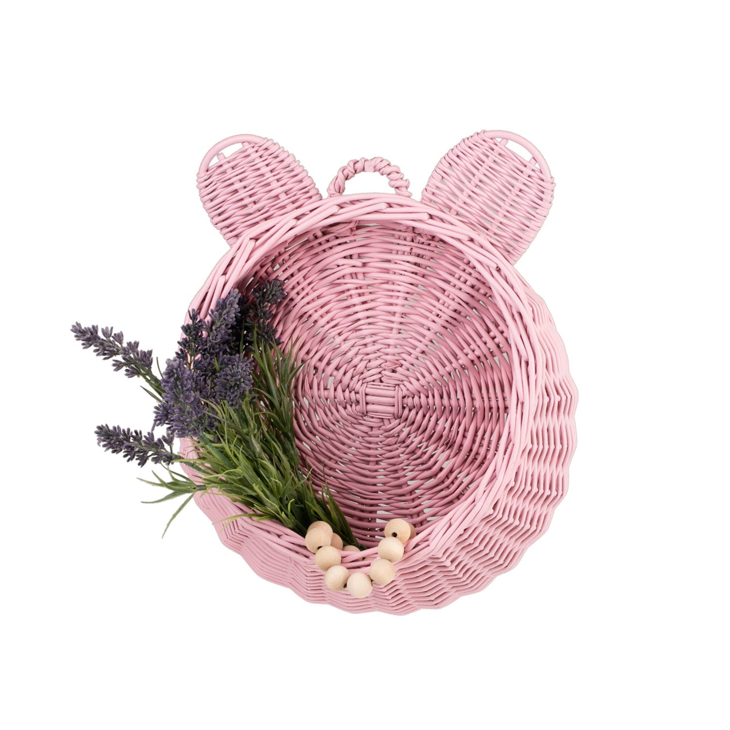 Zanoria wiklinowy kosz do przechowywania do pokoju dziecięcego, do zawieszenia, z uchwytem TheWickerStories