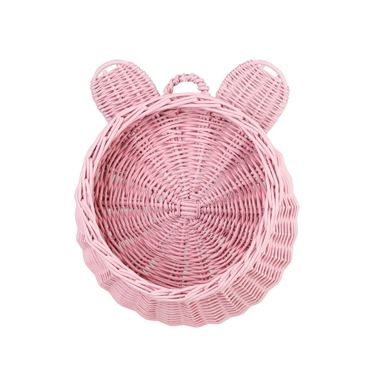 Zanoria wiklinowy kosz do przechowywania do pokoju dziecięcego, do zawieszenia, z uchwytem TheWickerStories