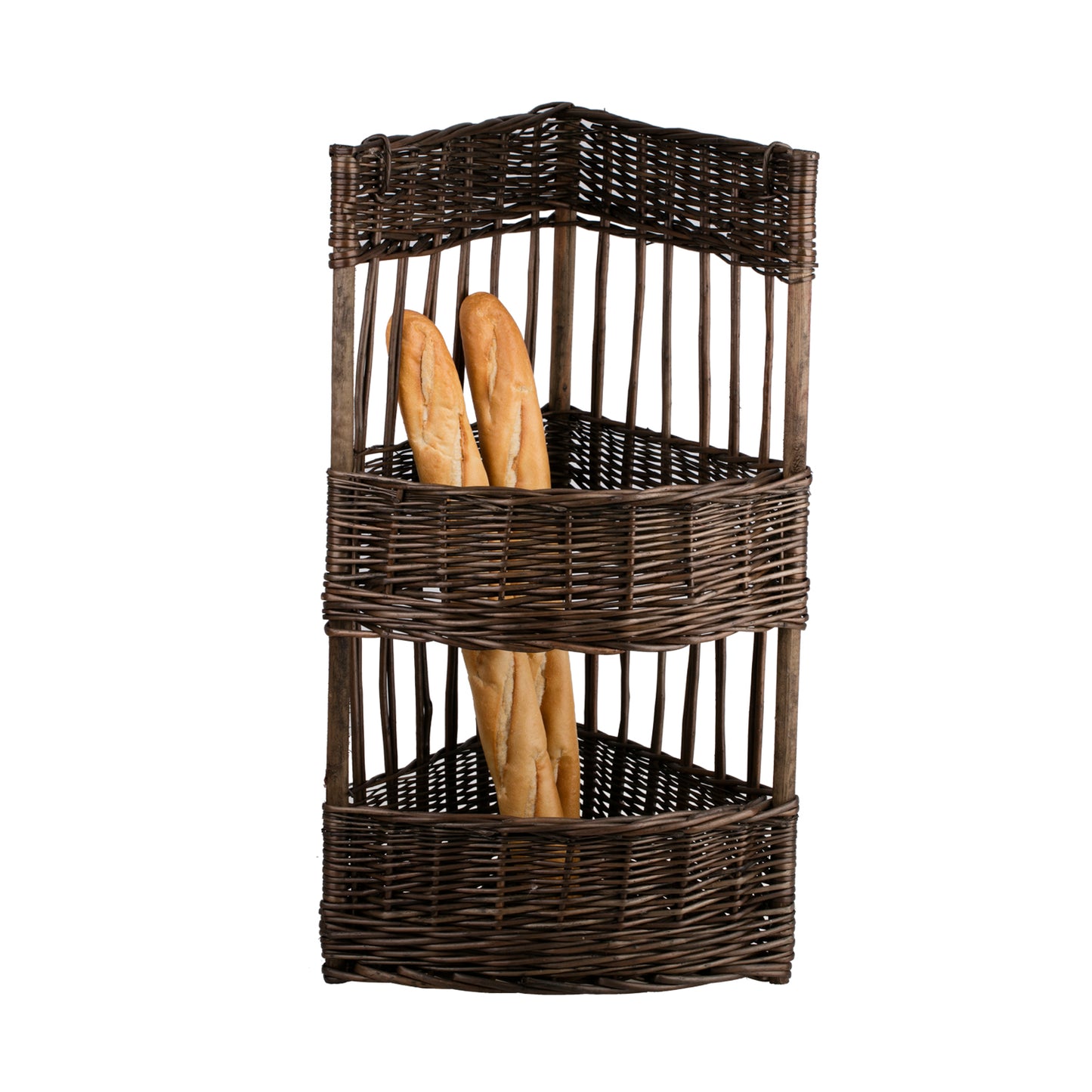 Britta wiklinowy kosz na bagietki do piekarni i sklepu TheWickerStories